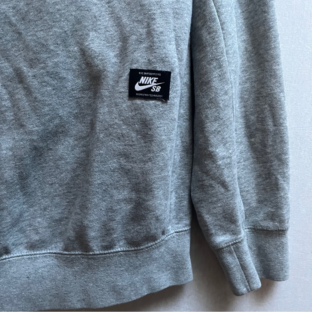 Nike SB Hoodie Grey Logo Pullover NBA Patch Sz L - Picture 3 of 11